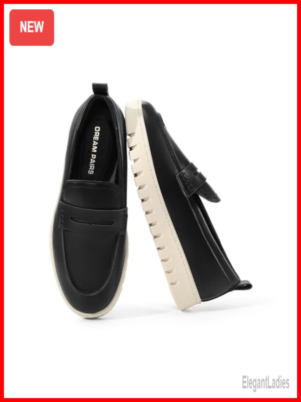Women's Arch Support Slip On Loafers Faux Leather Comfort Shoes